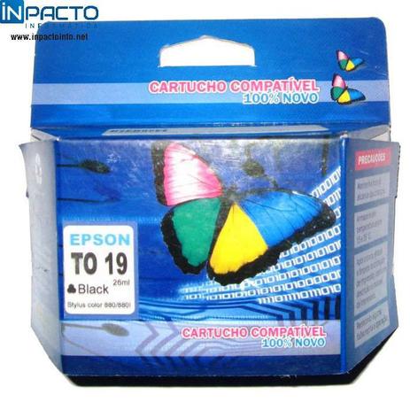 Cartucho maxcolor comp epson to19 preto Menor preço em Cartucho maxcolor comp epson to19 preto