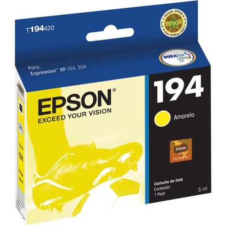 Cartucho Original EPSON 194 Amarelo STYLUS Menor preço em Cartucho Original EPSON 194 Amarelo STYLUS