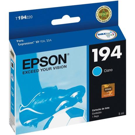 Cartucho original EPSON 194 ciano Menor preço em Cartucho original EPSON 194 ciano