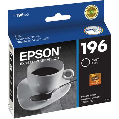 Cartucho Original EPSON 196 Preto Menor preço em Cartucho Original EPSON 196 Preto