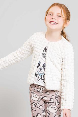 bolero infantil off white