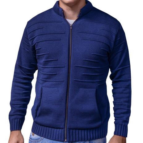 casaco cardigan de tricot suéter de inverno jaqueta masculina azul - g - Imperio trico é ruim? casaco cardigan de tricot suéter de inverno jaqueta masculina azul - g - Imperio trico é boa?