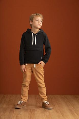 brown moletom com capuz and joggers