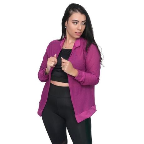casaco feminino roxo