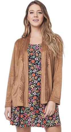 casaco feminino de suede