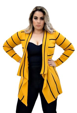 kimono listrado feminino