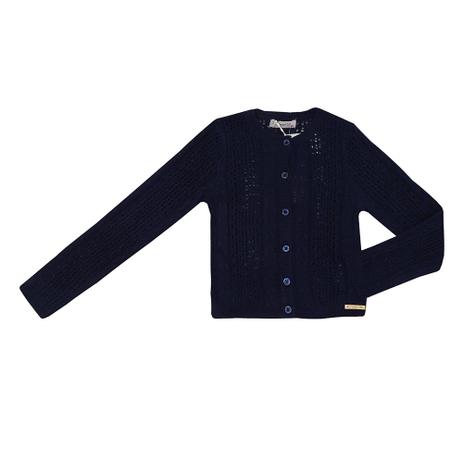 Casaco Infantil Tricot Basico Momi Manga Longa Azul Marinho Menor preço em Casaco Infantil Tricot Basico Momi Manga Longa Azul Marinho