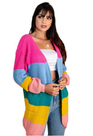 cardigan em trico feminino