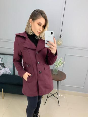 casaco feminino marsala