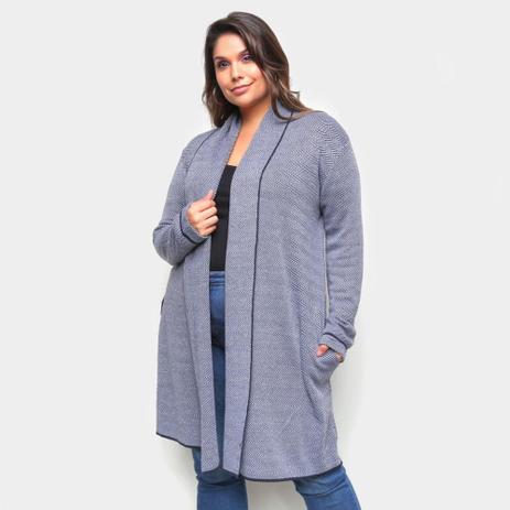 casaco tricot plus size