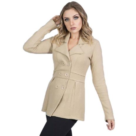 Casaco tricot kimono fem Trench Coat Bege Tam.Único - Allstate - Casaco Feminino - Magazine Luiza