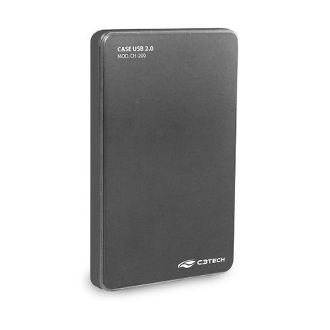 Case de HD 2,5 C3Tech CH-200GY SATA USB2.0 Cinza Menor preço em Case de HD 2,5 C3Tech CH-200GY SATA USB2.0 Cinza