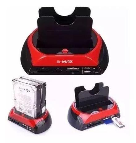 Case Docking Station Para 2 Hd Sata Usb 2.0/3.0 B-max Menor preço em Case Docking Station Para 2 Hd Sata Usb 2.0/3.0 B-max