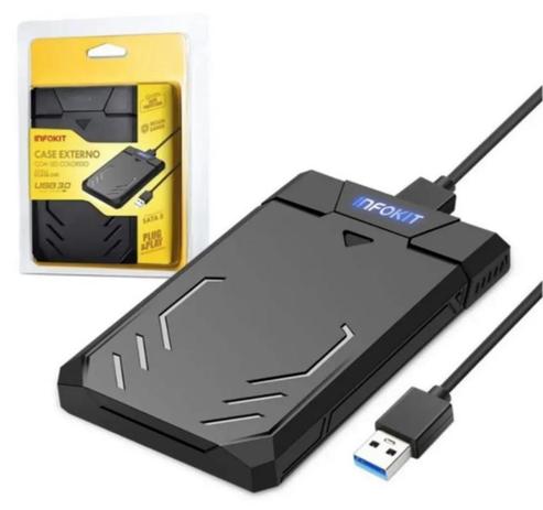 Case Gaveta Hd Externo Ssd Sata Led Até 3tb Usb 3.0 E340 - Infokit Menor preço em Case Gaveta Hd Externo Ssd Sata Led Até 3tb Usb 3.0 E340 - Infokit