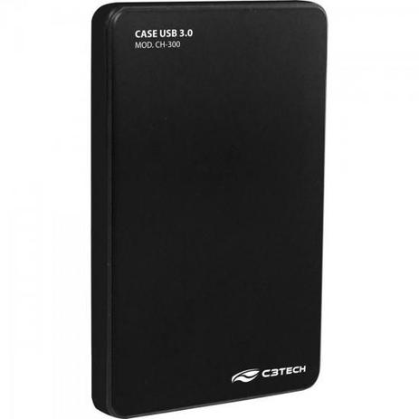 Case para HD Externo 2.5” CH-300 Preto C3 TECH - 195 Menor preço em Case para HD Externo 2.5” CH-300 Preto C3 TECH - 195