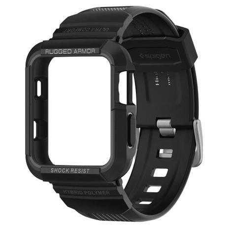 Case Pulseira Spigen Original Apple Watch 42mm Rugged Armor Pro Black Menor preço em Case Pulseira Spigen Original Apple Watch 42mm Rugged Armor Pro Black
