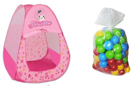 Casinha Barraca Toca Cabana Infantil Princesas c/ 50 bolinhas - Braskit é boa?