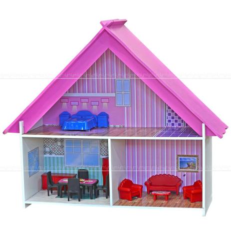 Casinha de Boneca Princesas Criança Brinquedos Branco Rosa - Lymdecor Menor preço em Casinha de Boneca Princesas Criança Brinquedos Branco Rosa - Lymdecor