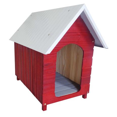Casinha Para Cachorro - Telhado Galvanizado - Pequena - Mogno - Indústria beethoven agropet Menor preço em Casinha Para Cachorro - Telhado Galvanizado - Pequena - Mogno - Indústria beethoven agropet