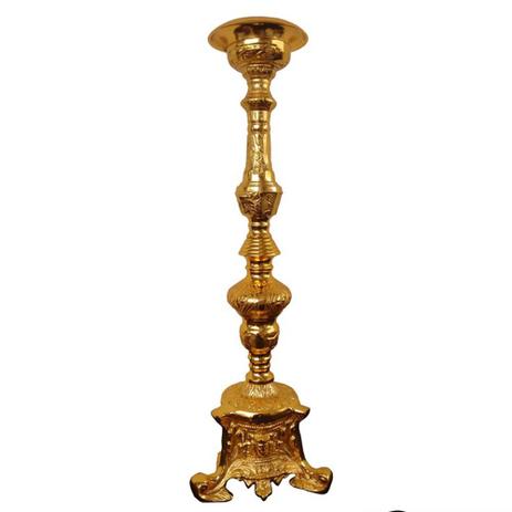 Castiçal Clássico em Alumínio Dourado 74 cm x 18 cm - Prime home decor Menor preço em Castiçal Clássico em Alumínio Dourado 74 cm x 18 cm - Prime home decor
