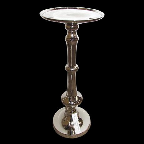 Castiçal Clássico em Alumínio Prata 42 cm x 17 cm - Prime home decor Menor preço em Castiçal Clássico em Alumínio Prata 42 cm x 17 cm - Prime home decor