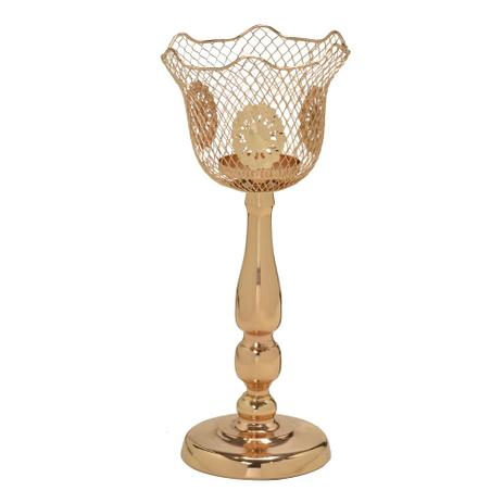 Castiçal de Vidro com Base de Metal 31cm Espressione Luxo Menor preço em Castiçal de Vidro com Base de Metal 31cm Espressione Luxo