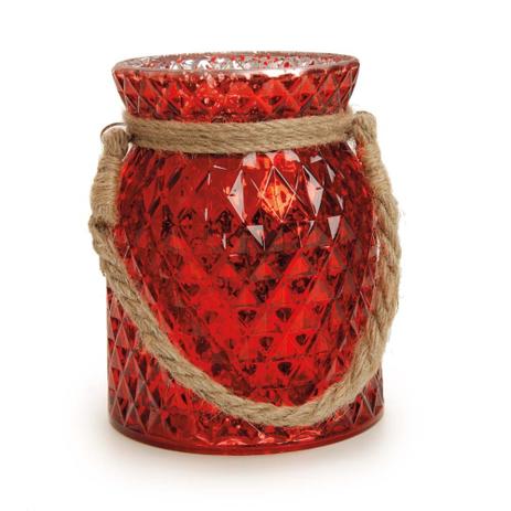 Castiçal Porta Vela Decoração Natal 12Cm Vermelha - Cromus Menor preço em Castiçal Porta Vela Decoração Natal 12Cm Vermelha - Cromus