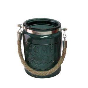 Castical vidro c/ alca embossed home verde 9,6 x 9,6 x 13 cm - Urban Menor preço em Castical vidro c/ alca embossed home verde 9,6 x 9,6 x 13 cm - Urban