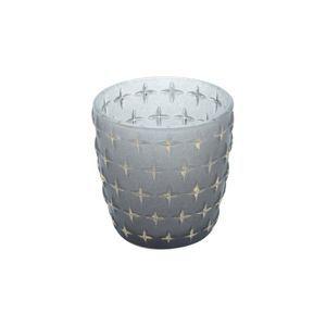 CASTIÇAL VIDRO STARS CINZA 9X9X9cm - Urban Menor preço em CASTIÇAL VIDRO STARS CINZA 9X9X9cm - Urban