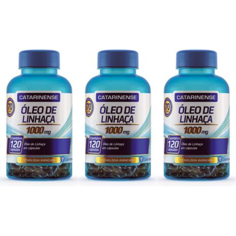 Catarinense Óleo De Linhaça 1000mg C/120 (Kit C/03) Menor preço em Catarinense Óleo De Linhaça 1000mg C/120 (Kit C/03)
