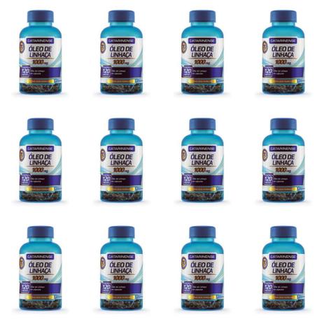Catarinense Óleo De Linhaça 1000mg C/120 (Kit C/12) Menor preço em Catarinense Óleo De Linhaça 1000mg C/120 (Kit C/12)