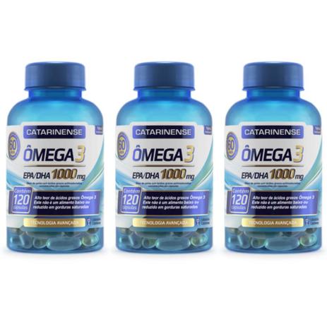 Catarinense Omega 3 1g C/120 (Kit C/03) Menor preço em Catarinense Omega 3 1g C/120 (Kit C/03)