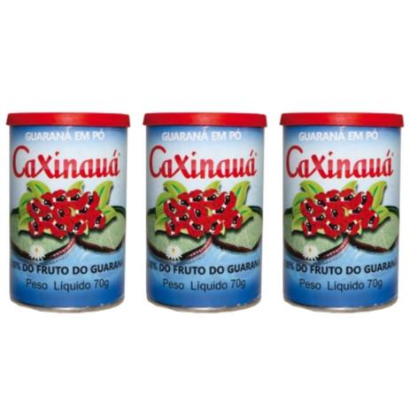 Caxinauá Guaraná Pó 70g (Kit C/03) Menor preço em Caxinauá Guaraná Pó 70g (Kit C/03)