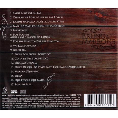 CD Bruno Marrone - Essencial - Som livre Menor preço em CD Bruno Marrone - Essencial - Som livre