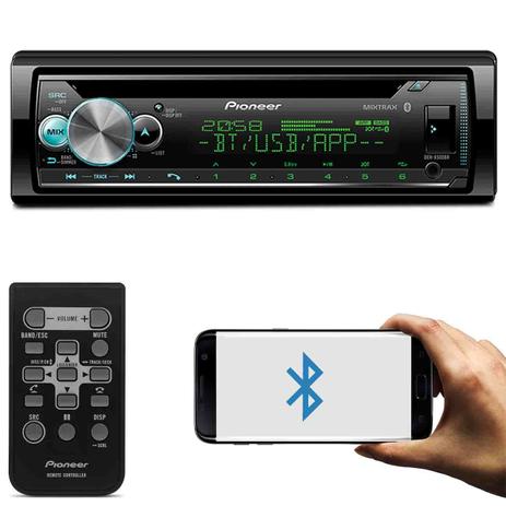 CD Player Pioneer DEH-X500BR 1 Din BT Interface Android iOS Mixtrax Spotify MP3 USB AUX Com Controle Menor preço em CD Player Pioneer DEH-X500BR 1 Din BT Interface Android iOS Mixtrax Spotify MP3 USB AUX Com Controle