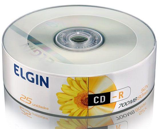 CD-R 700MB 52x - Tubo com 25 unidades - Elgin 82160 Menor preço em CD-R 700MB 52x - Tubo com 25 unidades - Elgin 82160