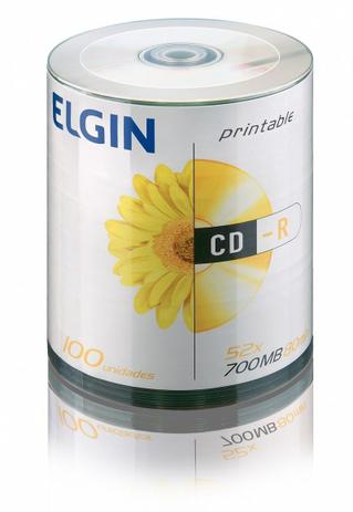 CD-R Printable 52x 700MB 80min Bulk 100 Elgin Menor preço em CD-R Printable 52x 700MB 80min Bulk 100 Elgin