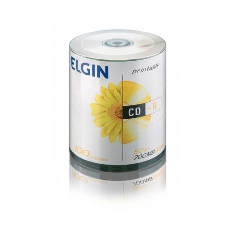 CD Virgem Printable CD-R 700mb/80min 52x Elgin 100un Menor preço em CD Virgem Printable CD-R 700mb/80min 52x Elgin 100un