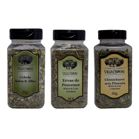 Cebola Salsa Alho, Ervas de Provence, Chimichurri sem Pimenta - Villa cerroni Menor preço em Cebola Salsa Alho, Ervas de Provence, Chimichurri sem Pimenta - Villa cerroni