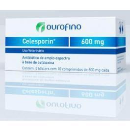 Celesporin 600 mg (blister c/ 10 comprimidos) - Ourofino Menor preço em Celesporin 600 mg (blister c/ 10 comprimidos) - Ourofino