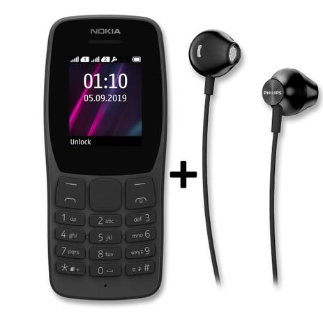 Celular Nokia 110 Dual SIM Preto Simples - Rádio Fm, Leitor Mp3, Fone de  Ouvido, Câmera VGA, Jogos - Original - Celular Básico - Magazine Luiza