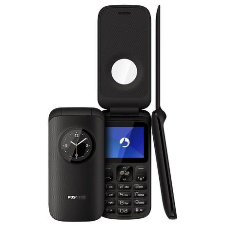 Celular Positivo Flip, Câmera VGA, Bluetooth, Dual Chip, Preto - P40 Menor preço em Celular Positivo Flip, Câmera VGA, Bluetooth, Dual Chip, Preto - P40