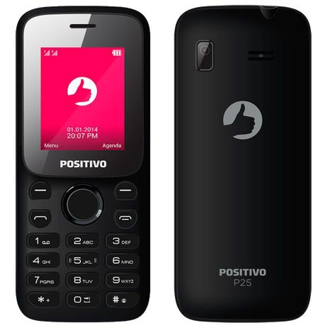 Celular Positivo P25 Preto, Dual Chip, Tela 1.8”, Camera VGA, Bluetooth, Rádio FM, GPS Menor preço em Celular Positivo P25 Preto, Dual Chip, Tela 1.8”, Camera VGA, Bluetooth, Rádio FM, GPS