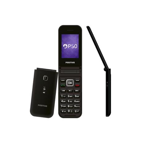 Celular Positivo P50 2G 2.4 Câmera VGA Dual Chip Preto Menor preço em Celular Positivo P50 2G 2.4 Câmera VGA Dual Chip Preto