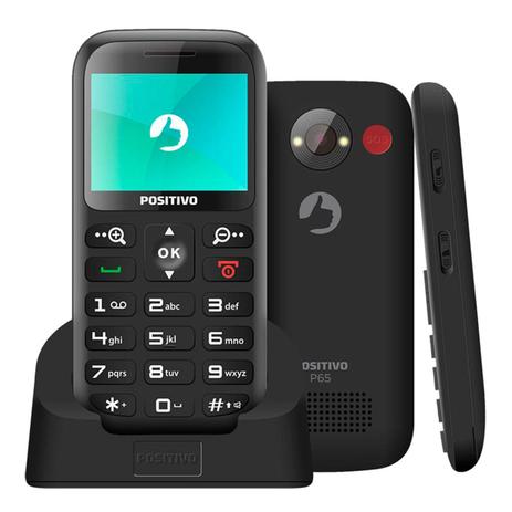 Celular Positivo P65 Preto Menor preço em Celular Positivo P65 Preto