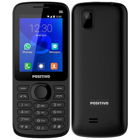 Celular Positivo P70 Preto, Dual Chip, Tela 2.4, Bluetooth, 256MB - 3G Menor preço em Celular Positivo P70 Preto, Dual Chip, Tela 2.4, Bluetooth, 256MB - 3G