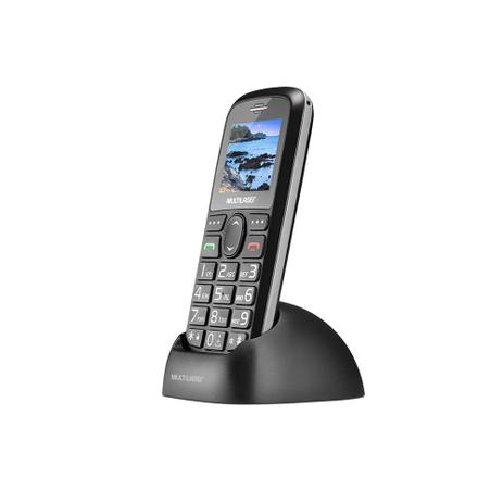 Celular Vita Com Base Recarregável P9089 Preto - Multilaser Menor preço em Celular Vita Com Base Recarregável P9089 Preto - Multilaser
