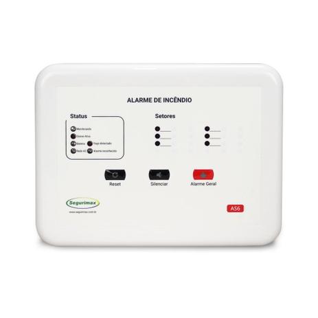 Central de Alarme de Incêndio Convencional 12V - 6 setores Segurimax Com Bateria - Segurimax premium Menor preço em Central de Alarme de Incêndio Convencional 12V - 6 setores Segurimax Com Bateria - Segurimax premium