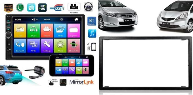 Central Kit Multimidia Radio Som Honda Fit 2009 2010 2011 2012 2013 2014 Moldura - Volauto Menor preço em Central Kit Multimidia Radio Som Honda Fit 2009 2010 2011 2012 2013 2014 Moldura - Volauto