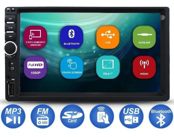 Central Multimídia 7" 2din Mp5 Espelhamento Android Iphone Bluetooth Rádio Fm Usb Sd Aux Controle Entrada Câmera De Ré - FIRST OPTION é boa?